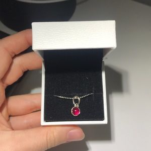 Pandora Ruby Birthstone Necklace